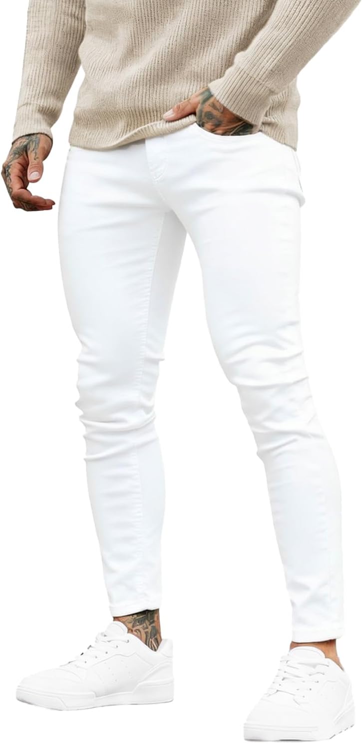 GINGTTO GINGTTO Skinny Jeans Men Slim Fit Stretch Tapered Leg