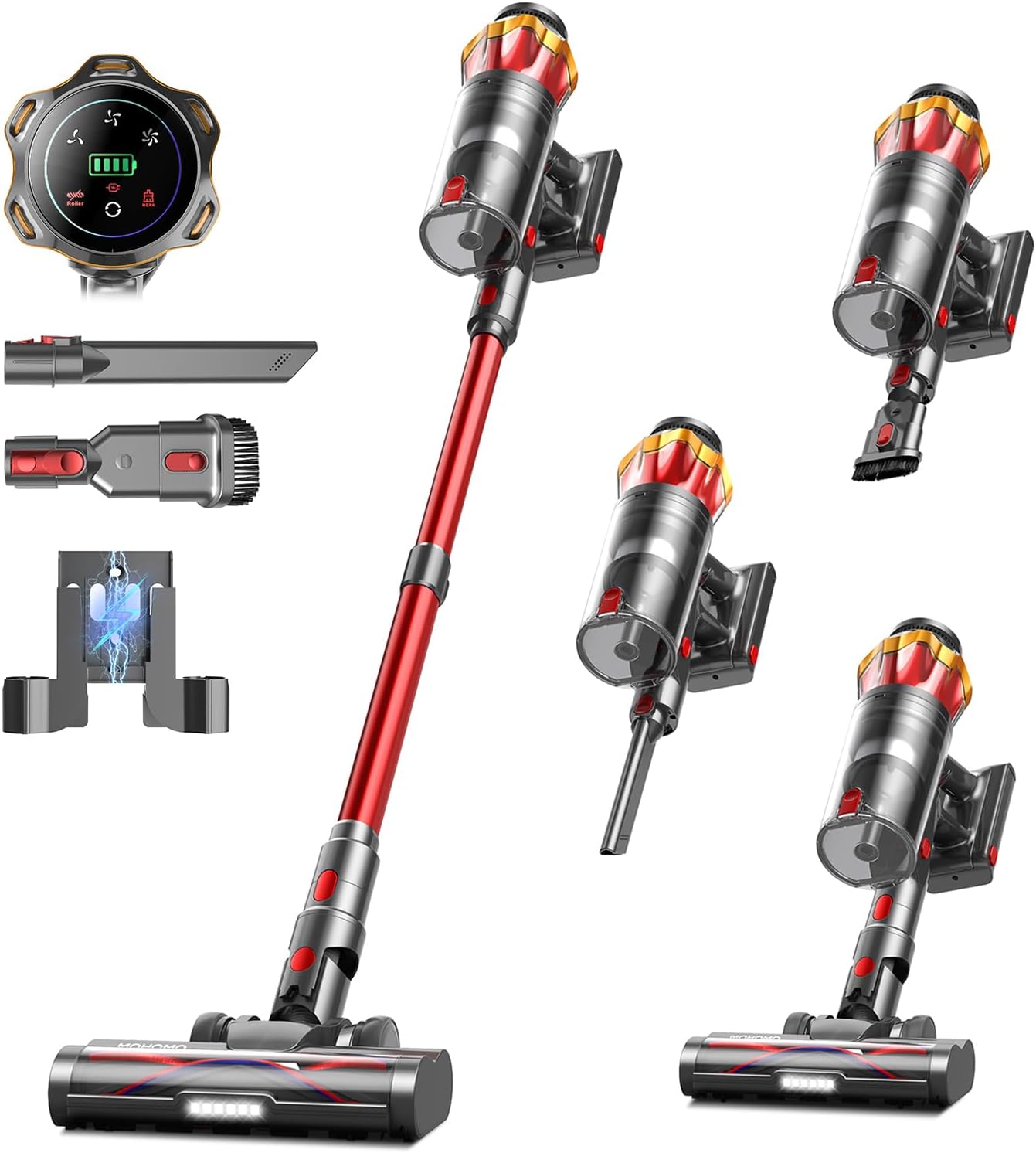 mohomo Cordless Vacuum Cleaner, 650W/55KPa 70Mins Vacuum Cleaners for Home,…