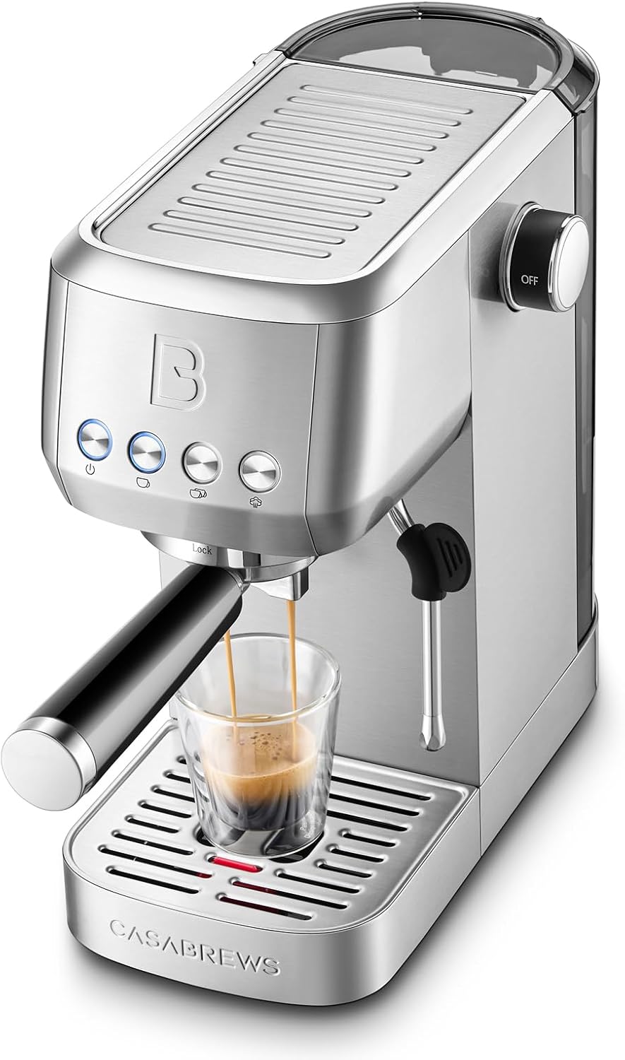 CASABREWS CASABREWS 3700 Essential Stainless Steel Espresso Machine with Steam…