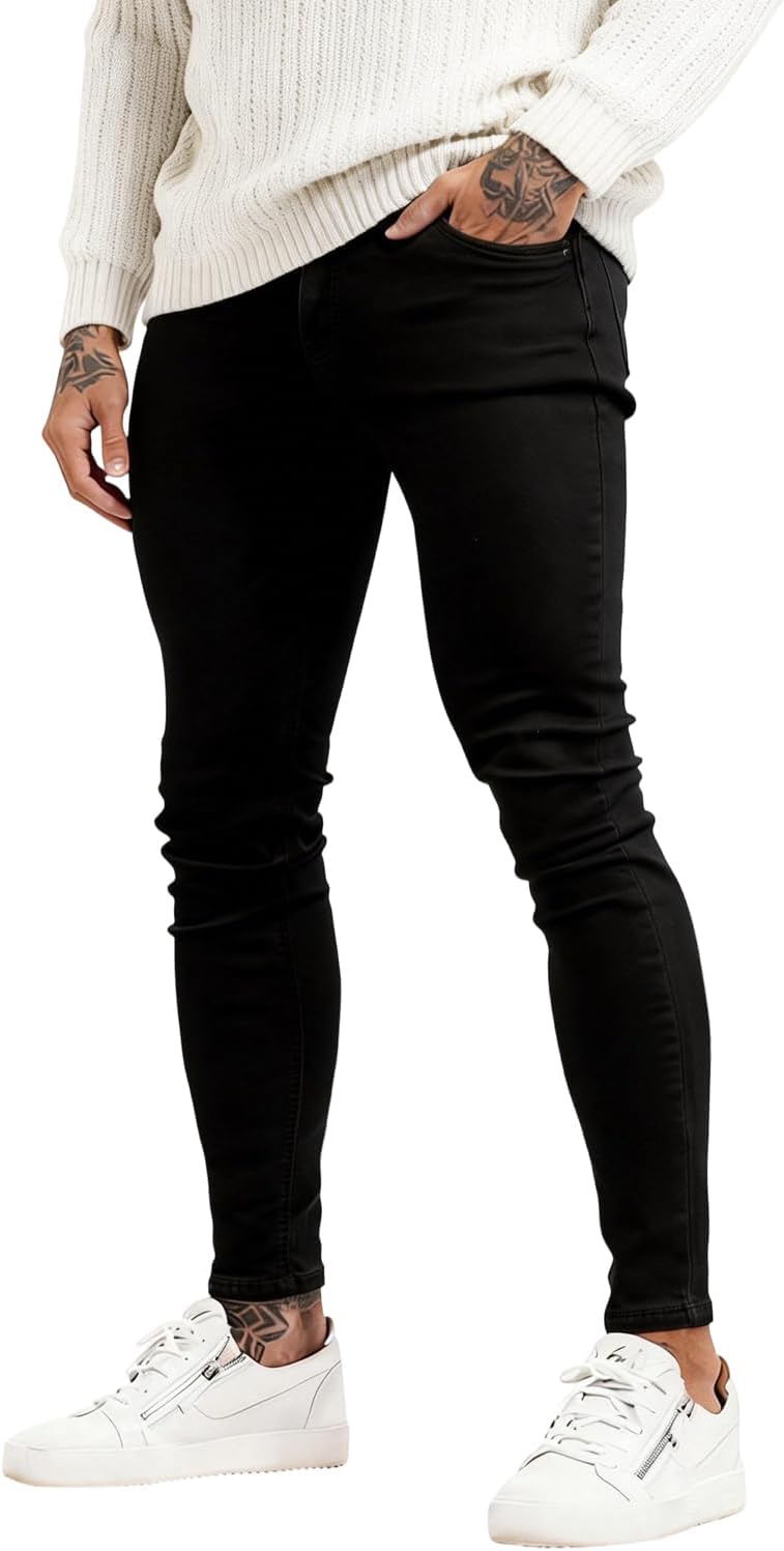 GINGTTO GINGTTO Skinny Jeans Men Slim Fit Stretch Tapered Leg