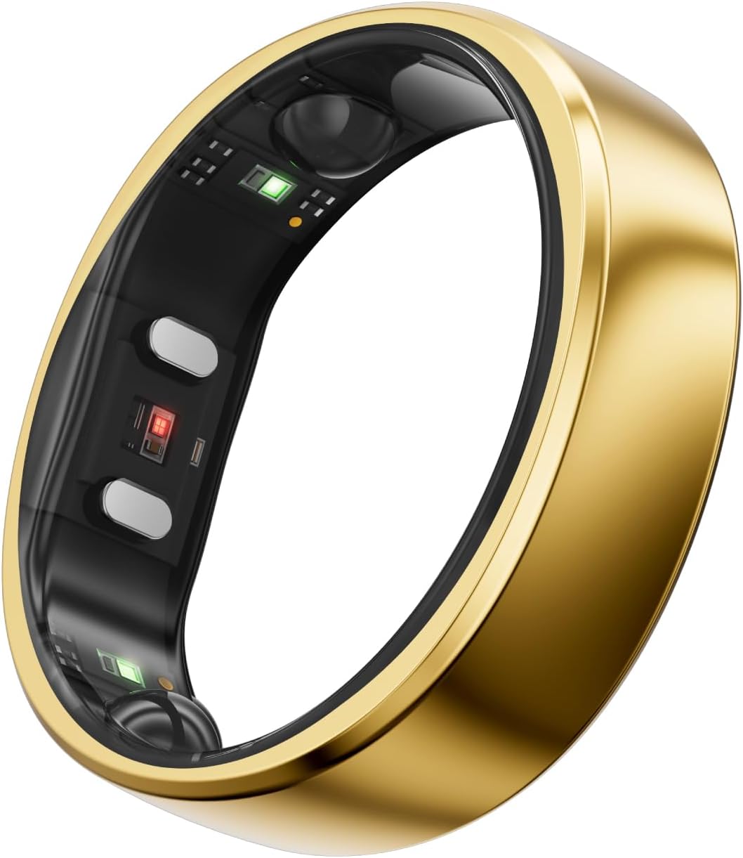 RingConn RingConn Gen 2 Smart Ring - Sleep Apnea Monitoring(Gold, Size 8)