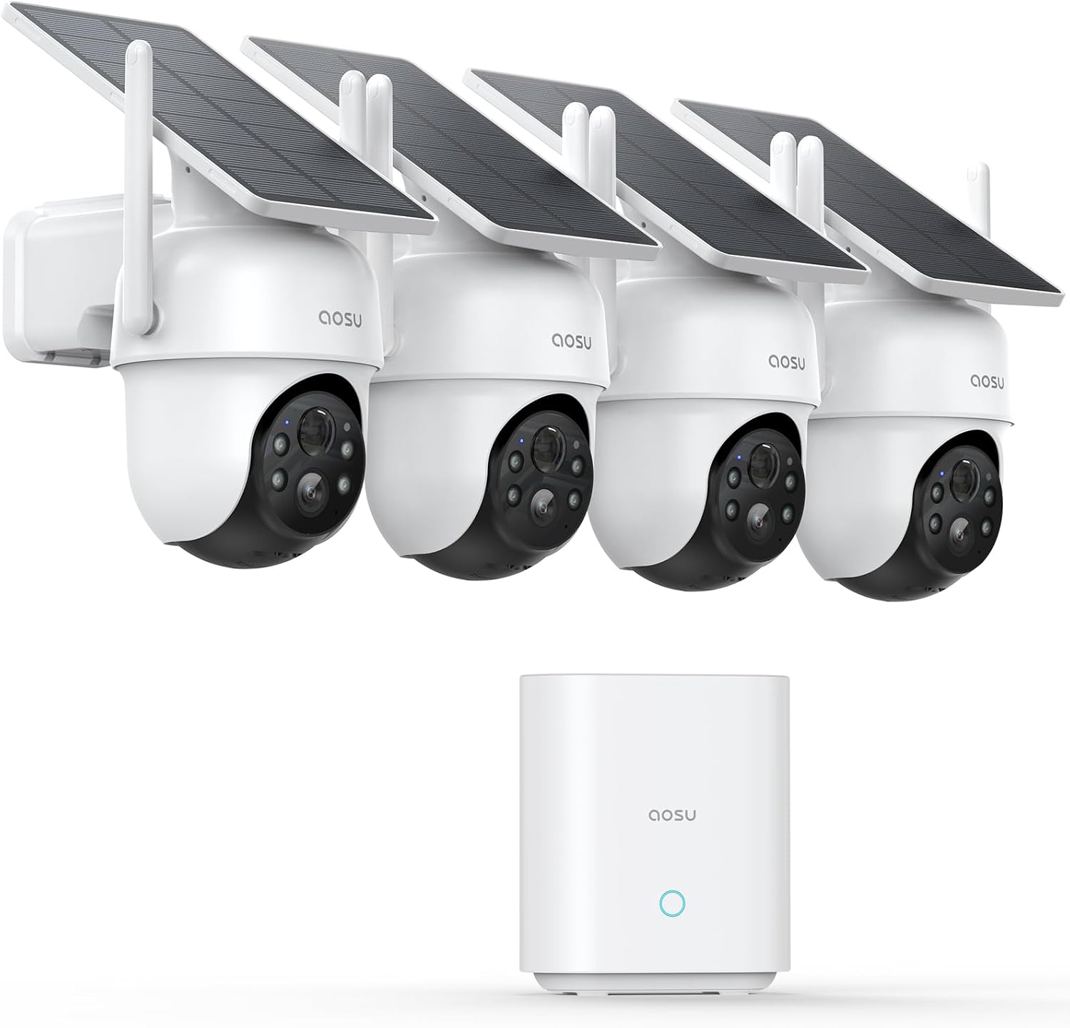 aosu aosu D1 Classic 4-Cam Kit, Security Cameras Wireless Outdoor, Solar…