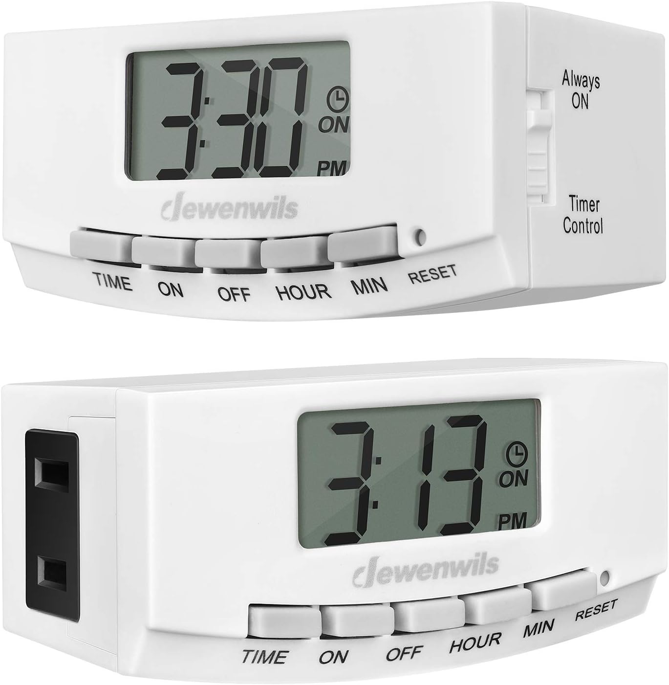 DEWENWILS DEWENWILS 24 Hour Digital Light Timer, 1 Polarized Outlet
