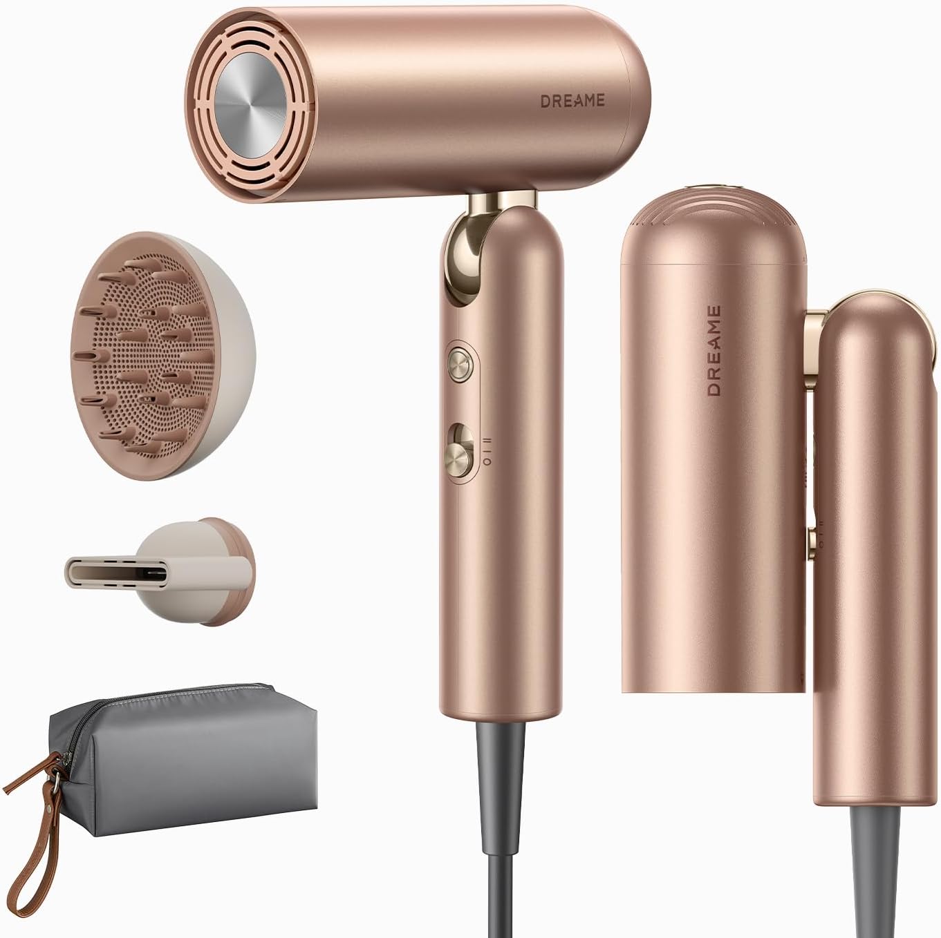 dreame Dreame Pocket Pro Hair Dryer, Dual Voltage Travel Blow Dryer with…