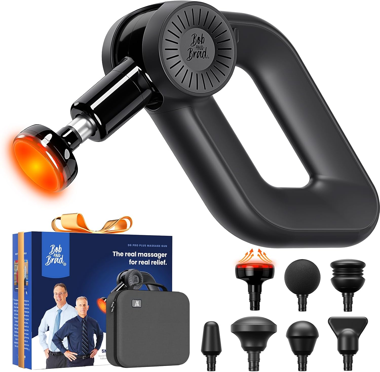 BOB AND BRAD BOB AND BRAD D6 Pro Plus Massage Gun with Heat, Deep Tissue Percussion…