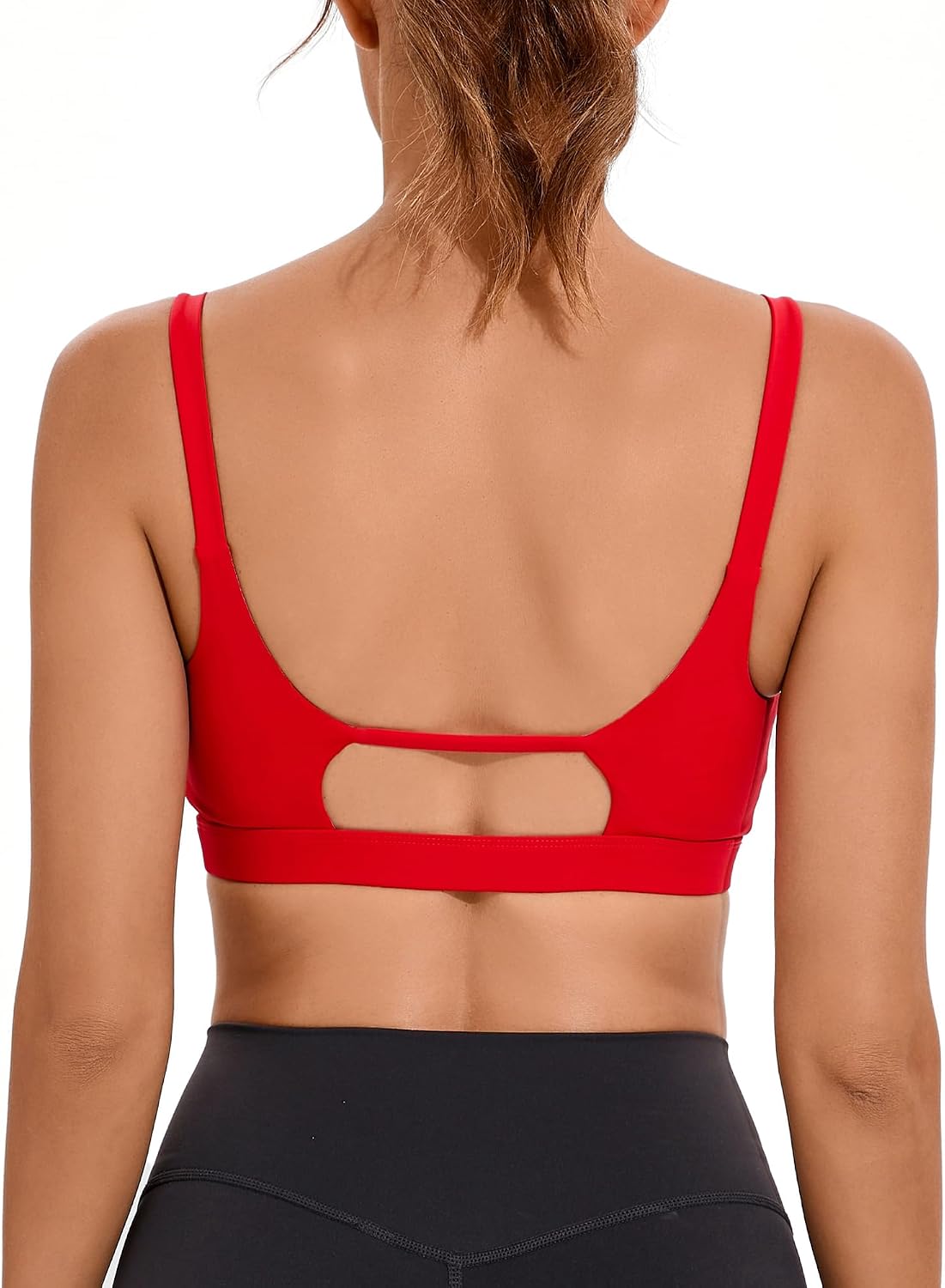 RUNNING RUNNING GIRL Sports Bras for Women,Square Neck Sports Bra Strappy…