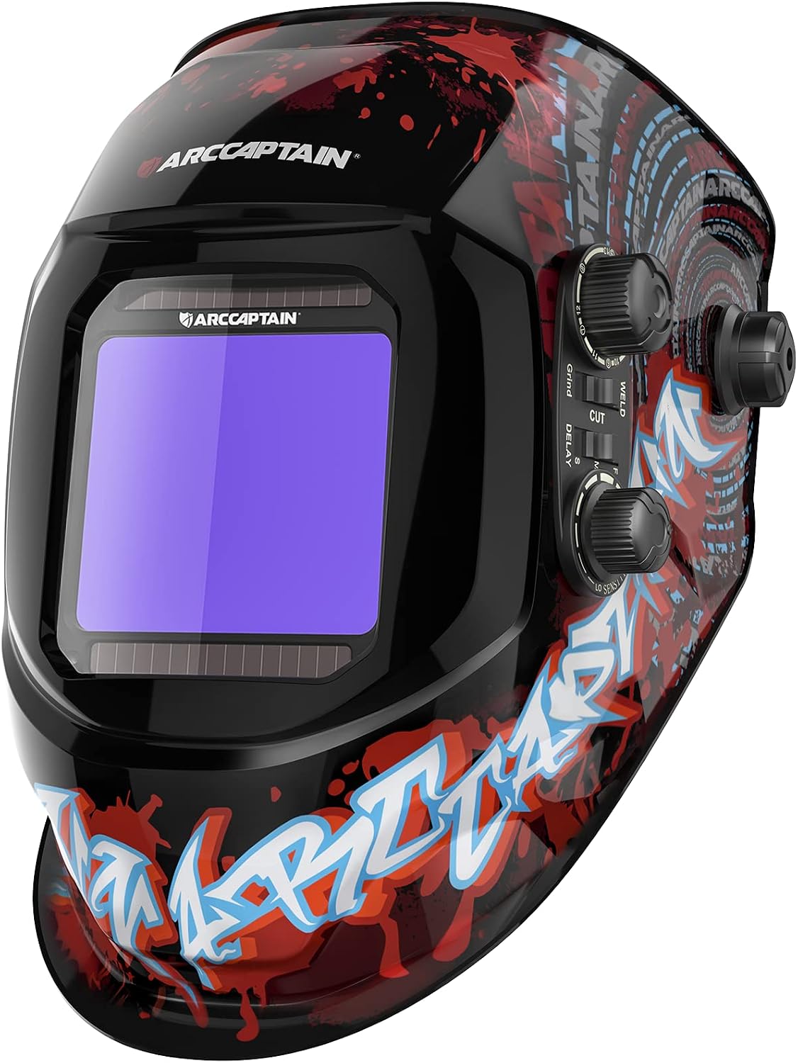 ARCCAPTAIN ARCCAPTAIN Auto Darkening Welding Helmet, 3.94"X3.66" Large Viewing…