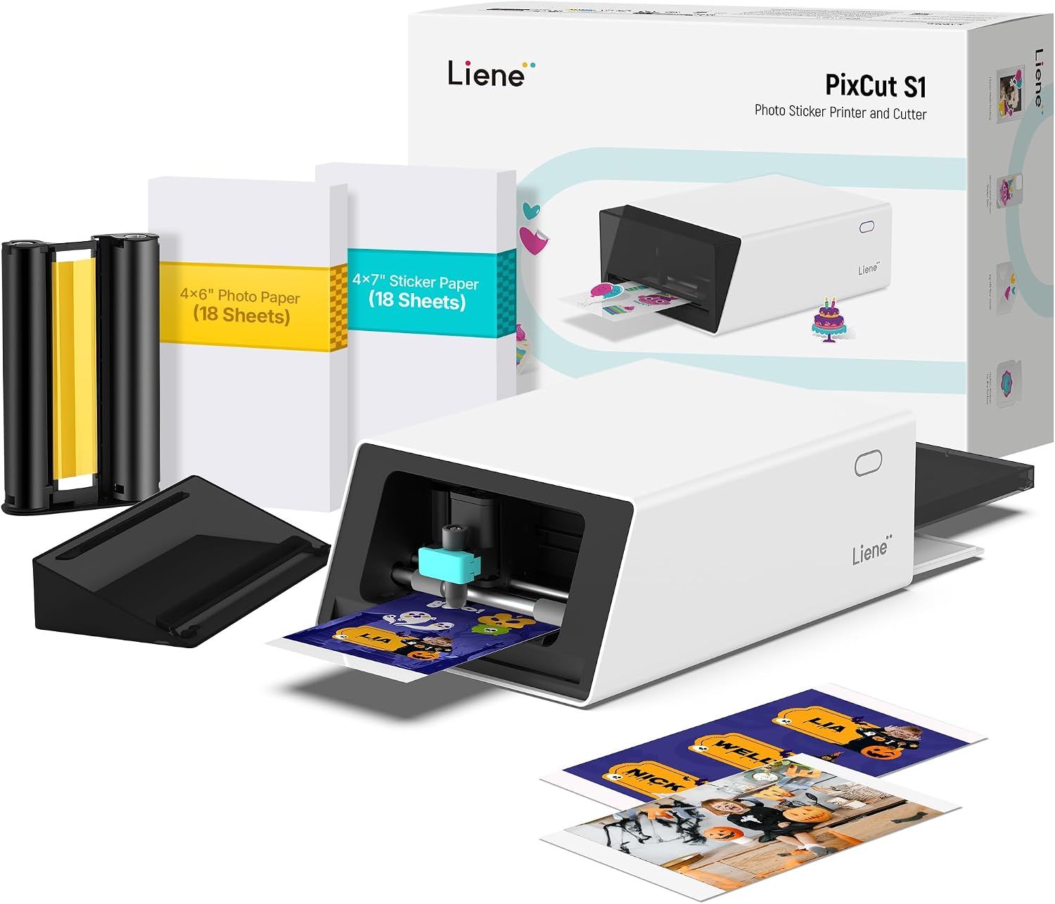 Liene Liene PixCut S1 Color Sticker Printer & Cutting Machine - All-in-One…