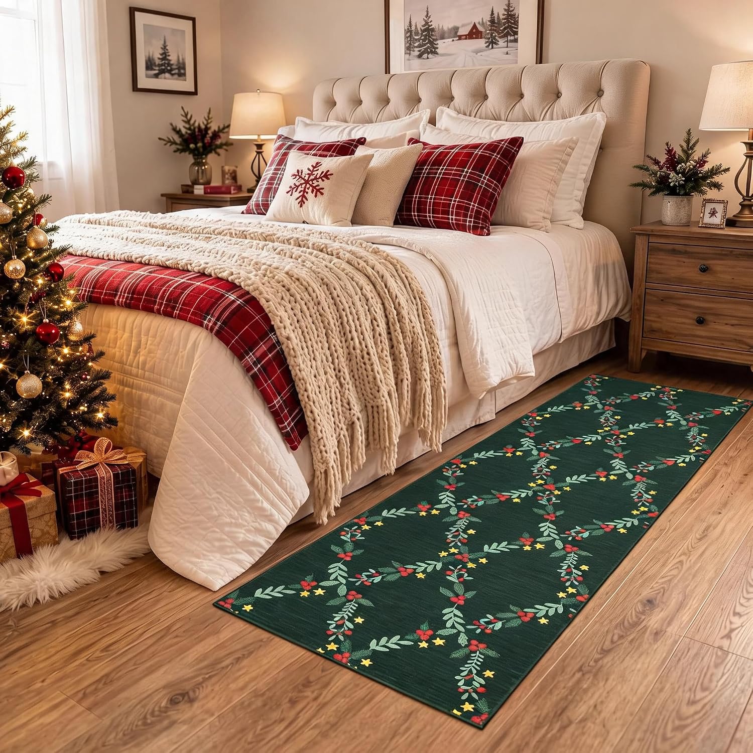 GarveeHome GarveeHome Christmas Kitchen Rugs Non Slip Washable 2x8 Long Runner Rug